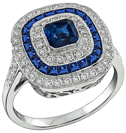 1.38ct Sapphire 0.43ct Diamond Ring
