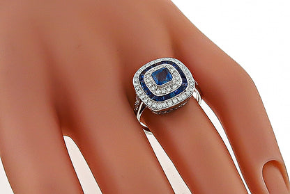 1.38ct Sapphire 0.43ct Diamond Ring