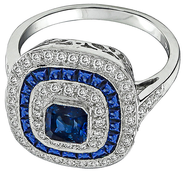 1.38ct Sapphire 0.43ct Diamond Ring