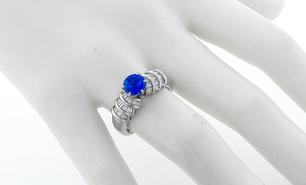 1.40ct Sapphire 0.90ct Diamond Engagement Ring
