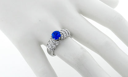 1.40ct Sapphire 0.90ct Diamond Engagement Ring