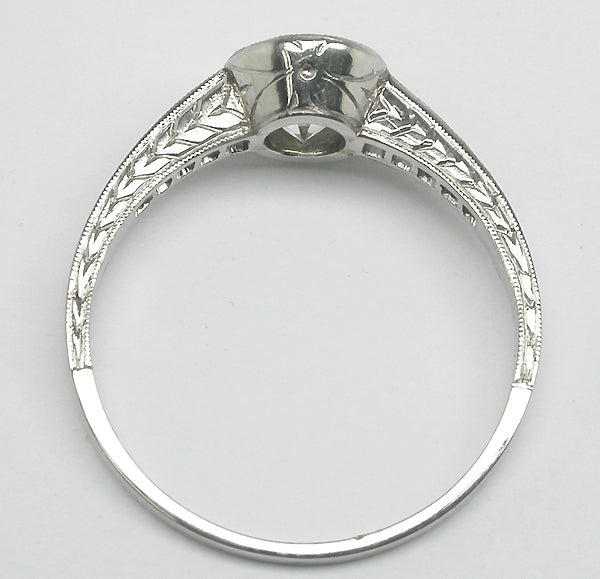 1.41ct Diamond Art Deco Style Platinum Engagement Ring