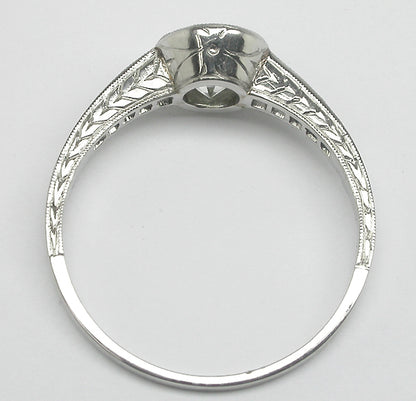 1.41ct Diamond Art Deco Style Platinum Engagement Ring