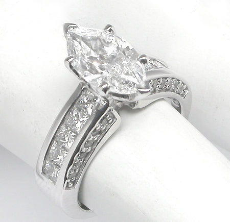 1.41ct Marquise Cut Diamond 14k Gold Engagement Ring