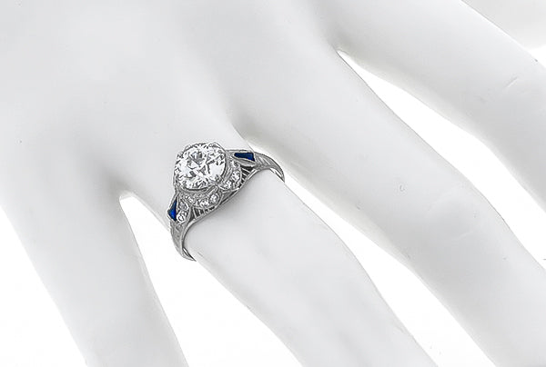 1.47ct Antique Diamond Engagement Ring