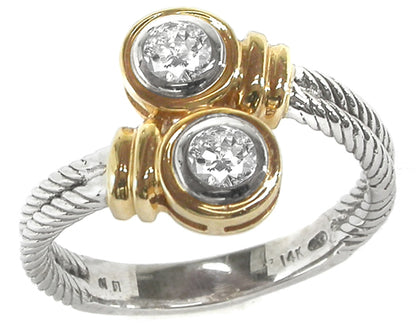 14k Yellow & White Gold Diamond  Ring