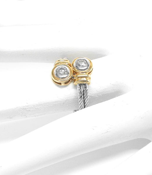 14k Yellow & White Gold Diamond  Ring