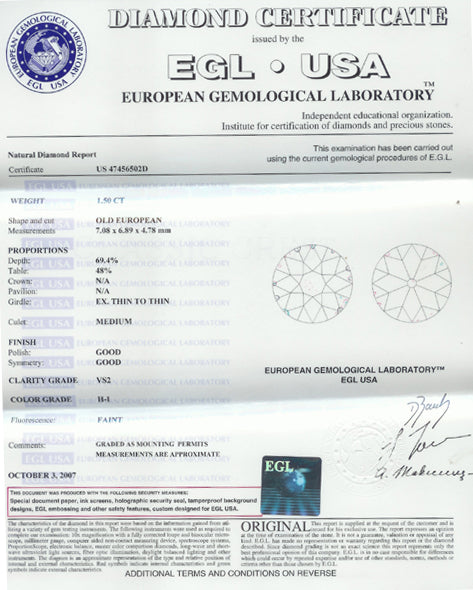 1.50ct Art Deco Platinum Diamond and Sapphire Engagement Ring