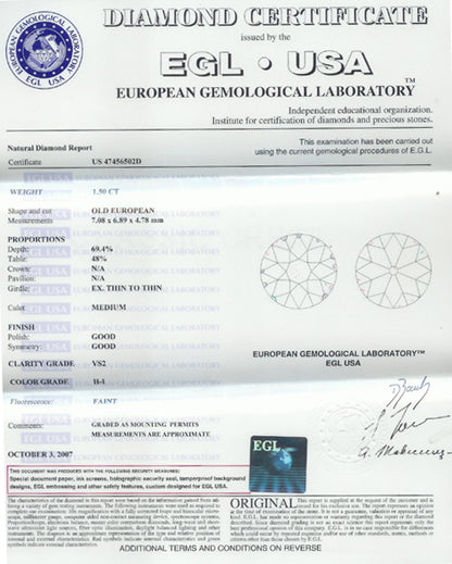 1.50ct Art Deco Platinum Diamond and Sapphire Engagement Ring