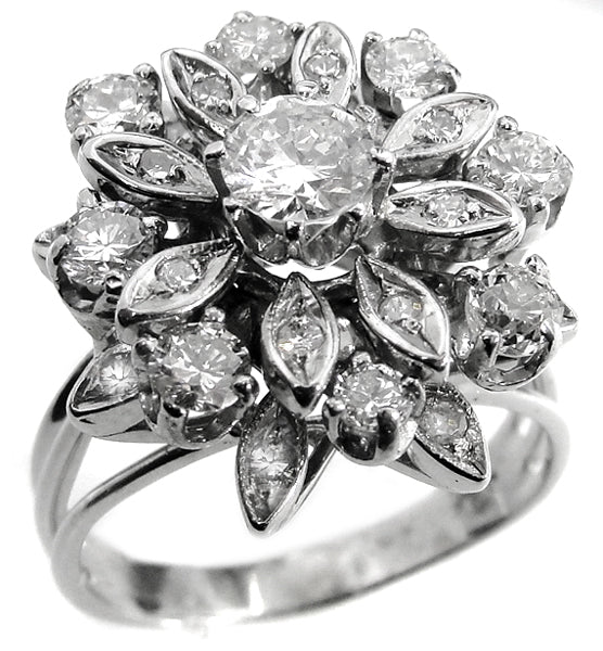 1.50ct Diamond 14k Gold Cocktail Ring