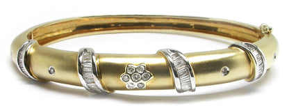 1.50ct Diamond 14k Yellow Gold Bangle