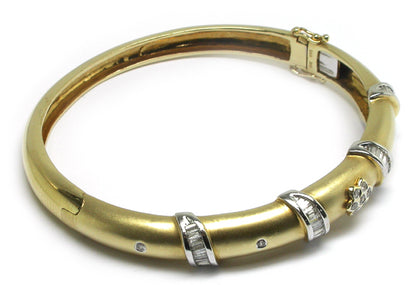 1.50ct Diamond 14k Yellow Gold Bangle