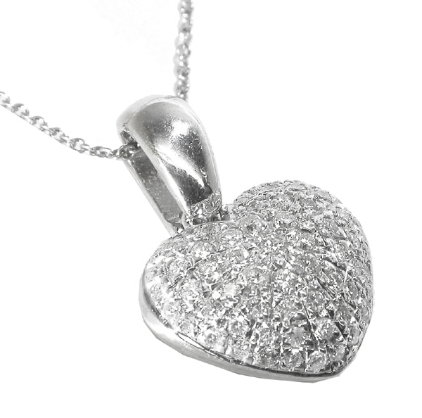 1.50ct Diamond 18k White Gold Heart Pendant