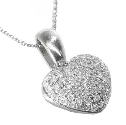 1.50ct Diamond 18k White Gold Heart Pendant