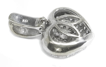 1.50ct Diamond 18k White Gold Heart Pendant