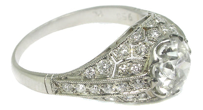 1.50ct Diamond Antique Platinum Engagement Ring