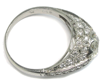 1.50ct Diamond Antique Platinum Engagement Ring
