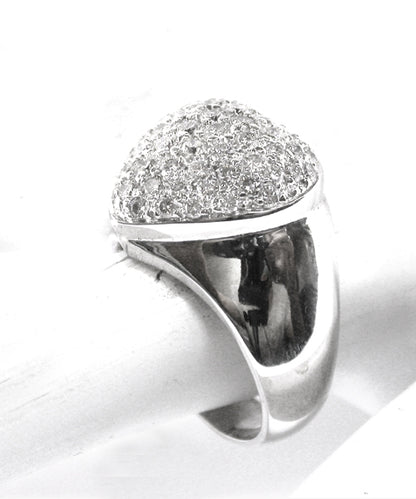 1.50ct Diamond Cluster 18k White Gold Heart Ring