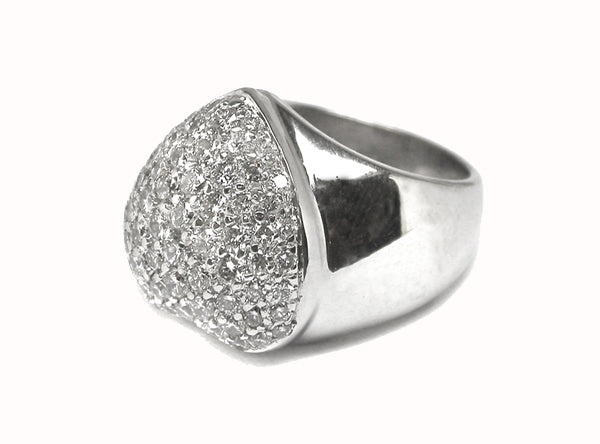 1.50ct Diamond Cluster 18k White Gold Heart Ring