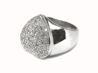 1.50ct Diamond Cluster 18k White Gold Heart Ring