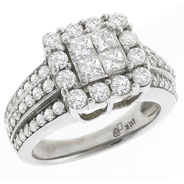 1.50ct Diamond Cluster Ring