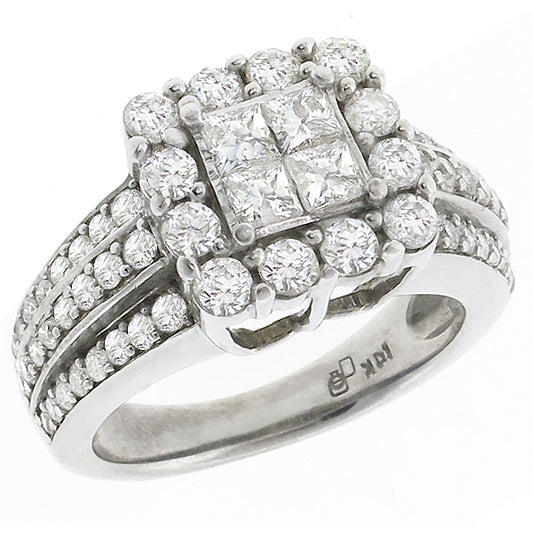 1.50ct Diamond Cluster Ring