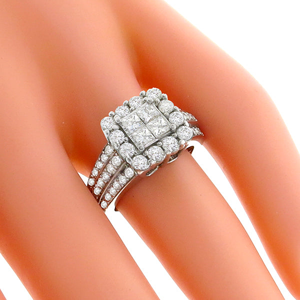 1.50ct Diamond Cluster Ring