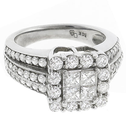 1.50ct Diamond Cluster Ring