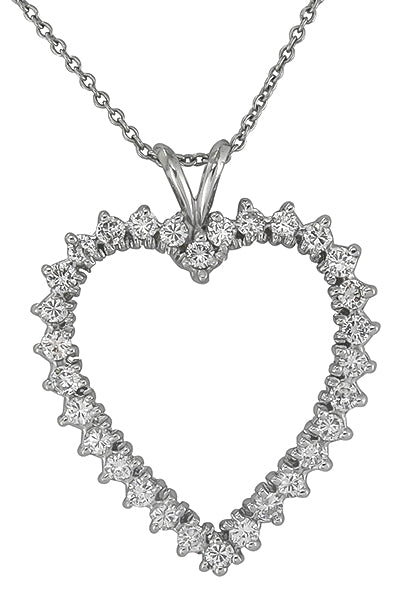 1.50ct Diamond Gold Heart Pendant