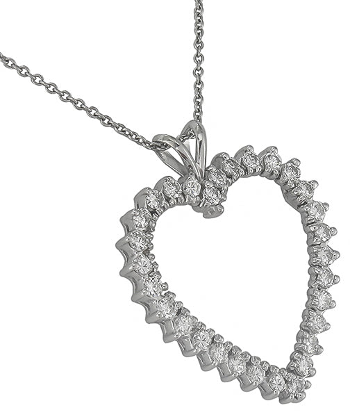 1.50ct Diamond Gold Heart Pendant
