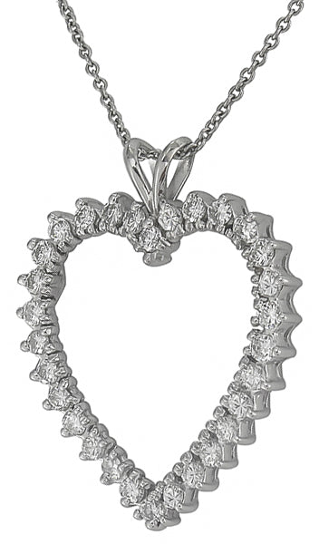 1.50ct Diamond Gold Heart Pendant