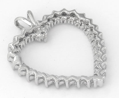 1.50ct Diamond Gold Heart Pendant