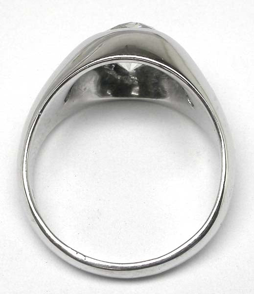 1.50ct Diamond & Sapphire Platinum Mens Ring