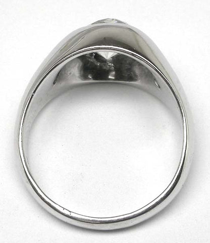 1.50ct Diamond & Sapphire Platinum Mens Ring