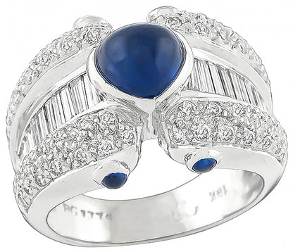 1.50ct Diamond Sapphire Ring