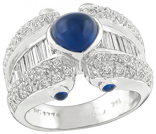 1.50ct Diamond Sapphire Ring