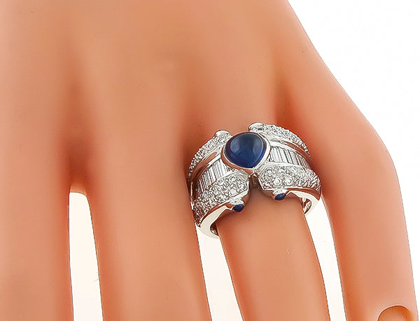 1.50ct Diamond Sapphire Ring