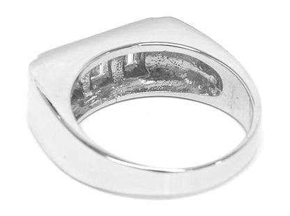 1.50ct Emerald Cut  Diamond 14k White Gold Men's Ring