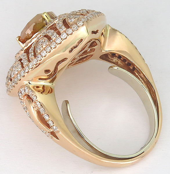 1.50ct Natural Fancy Colored Diamond 3.00ct Diamond Fashion Ring