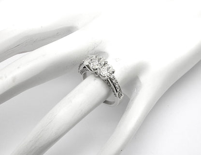 1.50ct Oval Cut Diamond 14k White Gold Engagement Ring