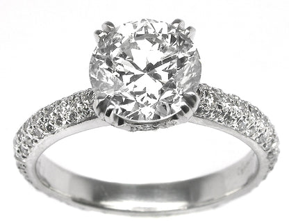 1.51ct Round Cut Diamond Platinum  Engagement Ring