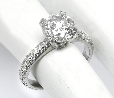 1.51ct Round Cut Diamond Platinum  Engagement Ring