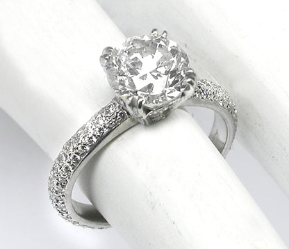 1.51ct Round Cut Diamond Platinum  Engagement Ring