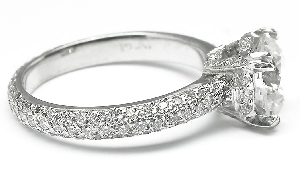 1.51ct Round Cut Diamond Platinum  Engagement Ring