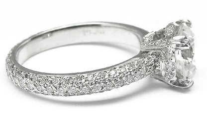 1.51ct Round Cut Diamond Platinum  Engagement Ring