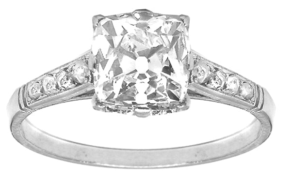 1.52ct Old European Diamond Platinum Engagement Ring