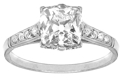 1.52ct Old European Diamond Platinum Engagement Ring
