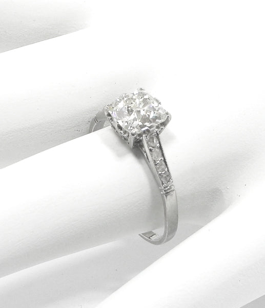 1.52ct Old European Diamond Platinum Engagement Ring