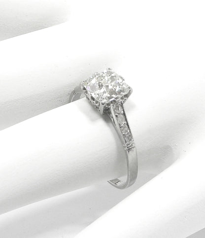 1.52ct Old European Diamond Platinum Engagement Ring