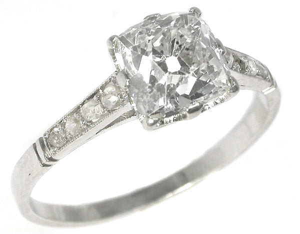 1.52ct Old European Diamond Platinum Engagement Ring
